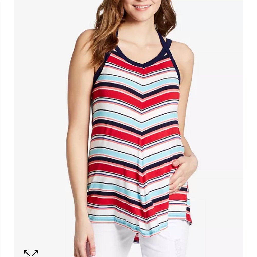 Jessica Simpson Maternity Striped Tank